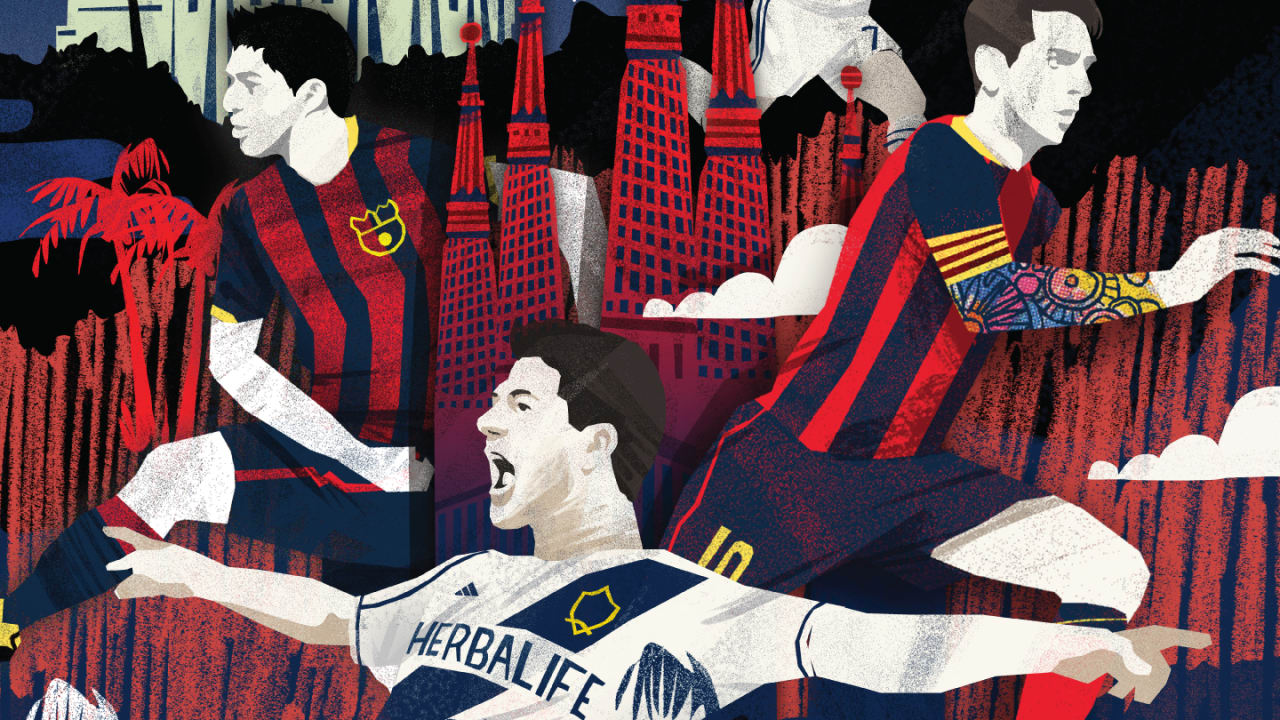 Mars Ulempe strå LA Galaxy unveil commemorative match poster for FC Barcelona match | LA  Galaxy