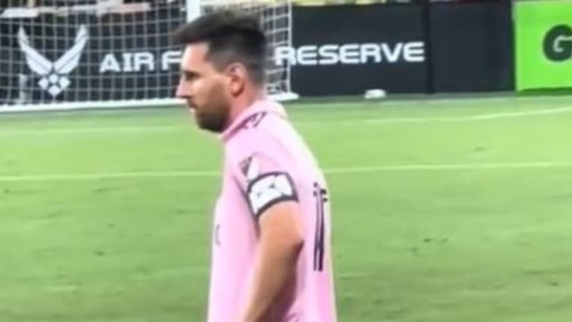 La calma de Messi antes de su golazo en la final de Leagues Cup