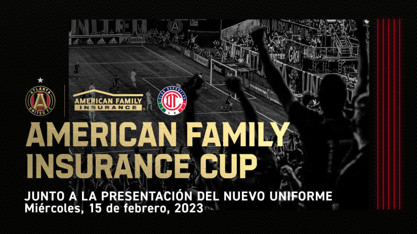 Atlanta United enfrentará al Deportivo Toluca F.C. y presentará un nuevo uniforme en la American Family Insurance Cup 2023, el 15 de febrero