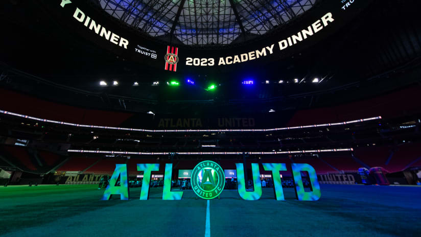 Scenes from the 2023 Atlanta United Academy team dinner at Mercedes-Benz Stadium in Atlanta, Ga. on Tuesday, August 29, 2023. (Photo by Jay Bendlin/Atlanta United)