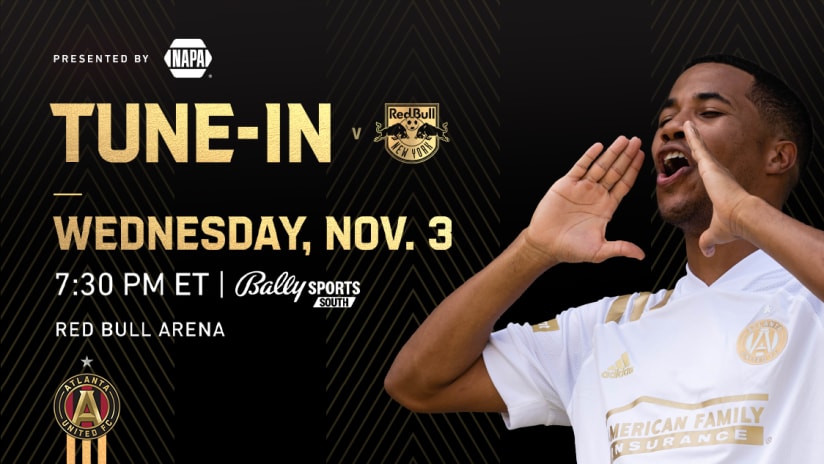 Check out all the ways to watch, listen and live stream Atlanta United at New York Red Bulls on Wednesday, November 3, 2021.