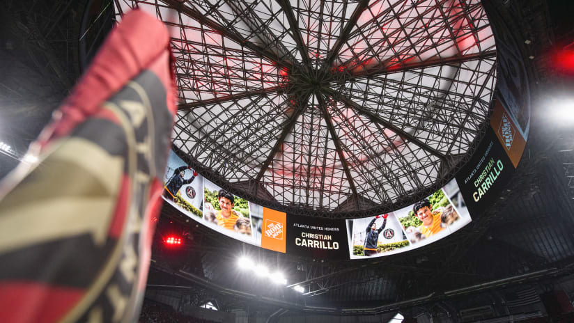 Atlanta United honors Christian Carrillo at the season home opener on Feb. 27