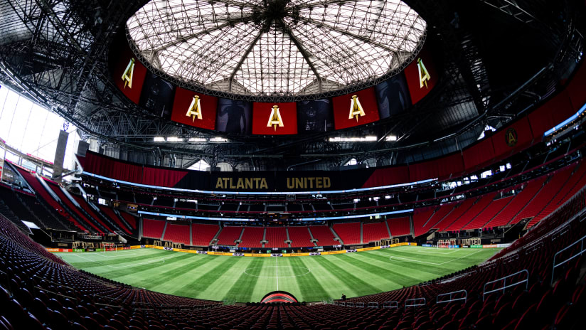 Scene setter image before the match against Chicago Fire FC at Mercedes-Benz Stadium in Atlanta, Ga. on Sunday, April 23, 2023. (Photo by Mitch Martin/Atlanta United)