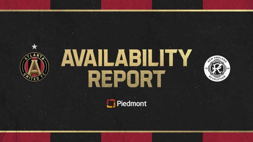 Atlanta United Availability Report presented by Piedmont: Matchday 16