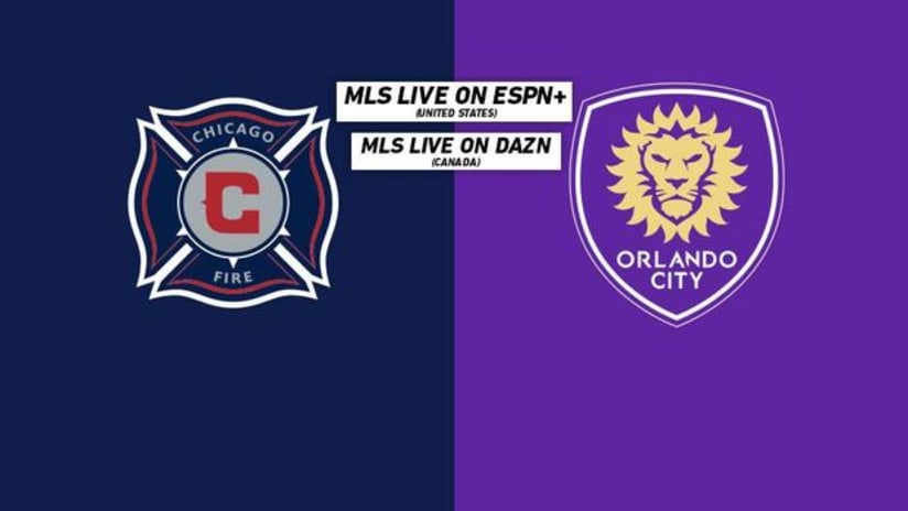 Fire Orlando City MLS matchup graphic
