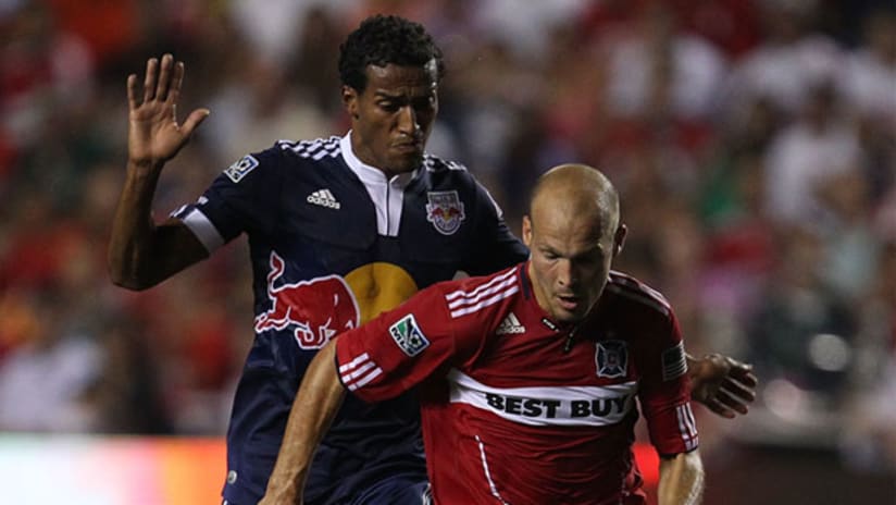 Chicago's Freddie Ljungberg (right) was one of a MLS-record five Designated Players to suit up on Sunday night at Toyota Park.