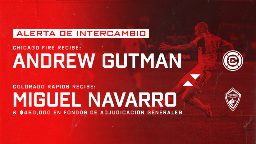 Chicago Fire FC Adquiere al Defensa Andrew Gutman de los Colorado Rapids 