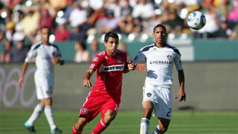 Marco Pappa of the Chicago Fire goes on the attack
