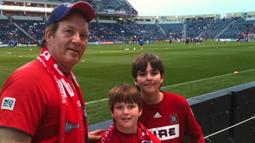 Mark Sokolowski, with his sons Andy and Michael