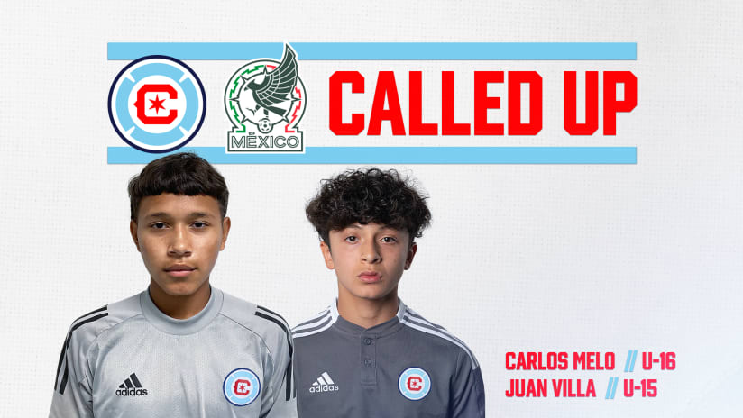 Chicago Fire FC Academy’s Carlos Melo and Juan “Gio” Villa Called to Mexico Men’s Youth National Teams 