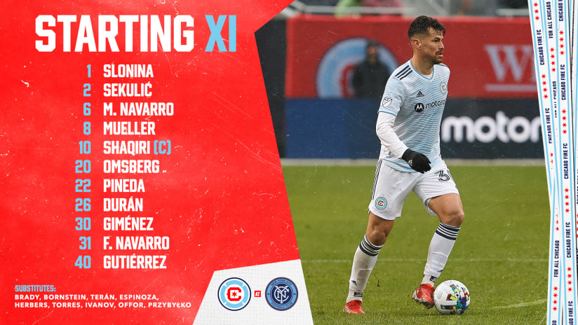 Lineup Notes | Chicago Fire FC takes on NYCFC at Citi Field