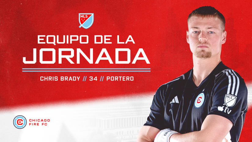 Chris Brady es Nombrado al Equipo de la Jornada de la MLS para la Jornada 32 