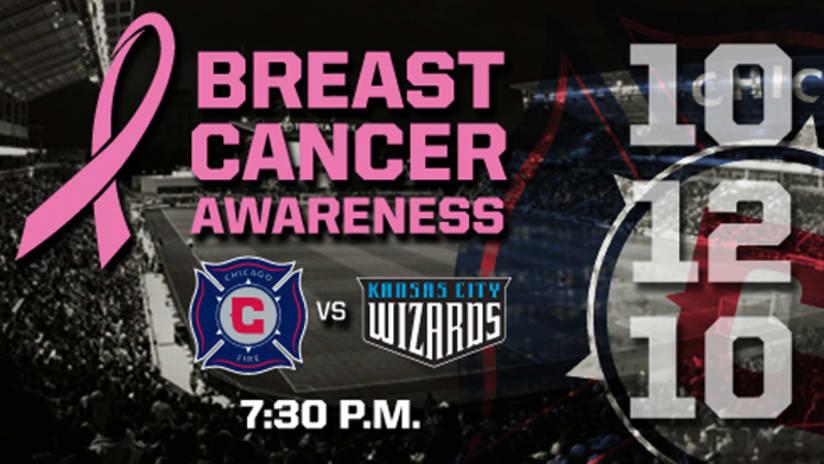 The Fire will raise awareness and funds for the fight against breast cancer on Tuesday, Oct. 12