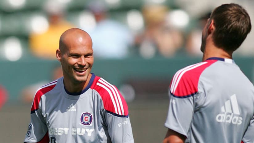 New Chicago Fire Designated Player Freddie Ljungberg (left) spurned interest from Europe to stay in MLS.