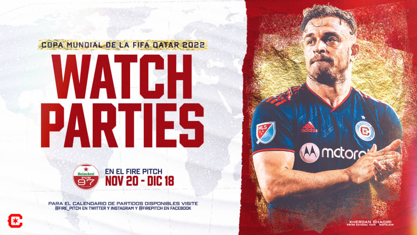 Chicago Fire FC anuncia detalles adicionales sobre sus Watch Parties de la Copa Mundial 2022  