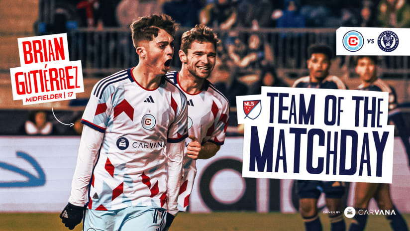 Midfielder Brian Gutiérrez Selected to MLS Team of the Matchday 