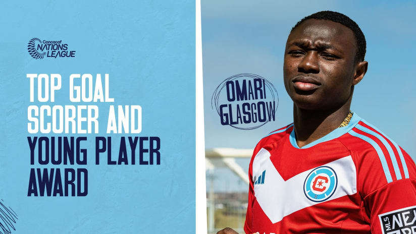 Omari Glasgow Earns Top Young Player and Top Scorer Honors at CONCACAF Nations League 