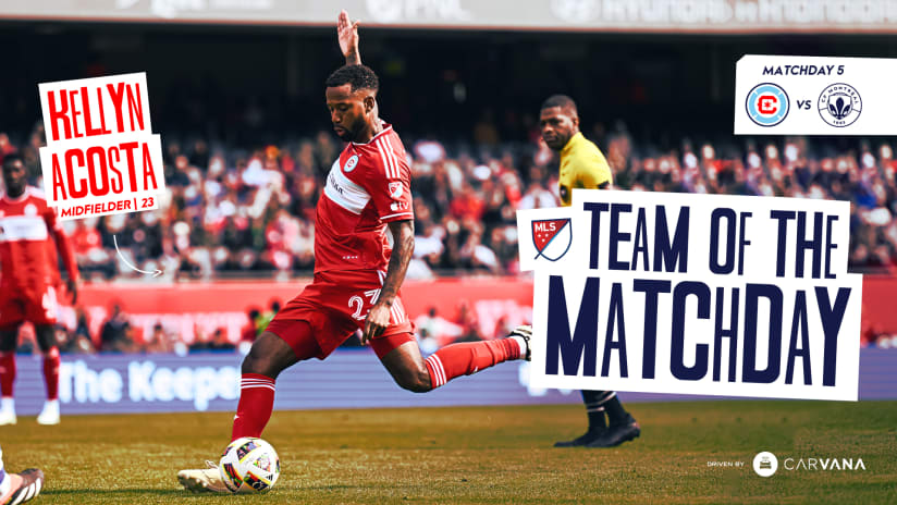 Midfielder Kellyn Acosta Selected to MLS Team of the Matchday 