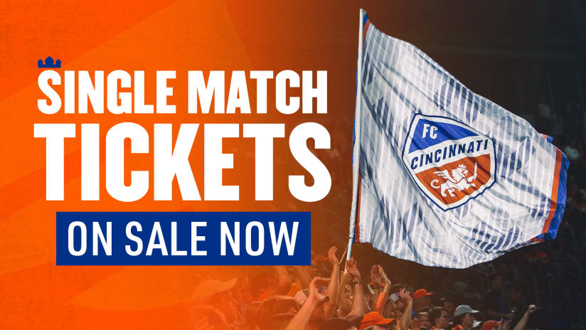 2022 FC Cincinnati single match tickets on sale now