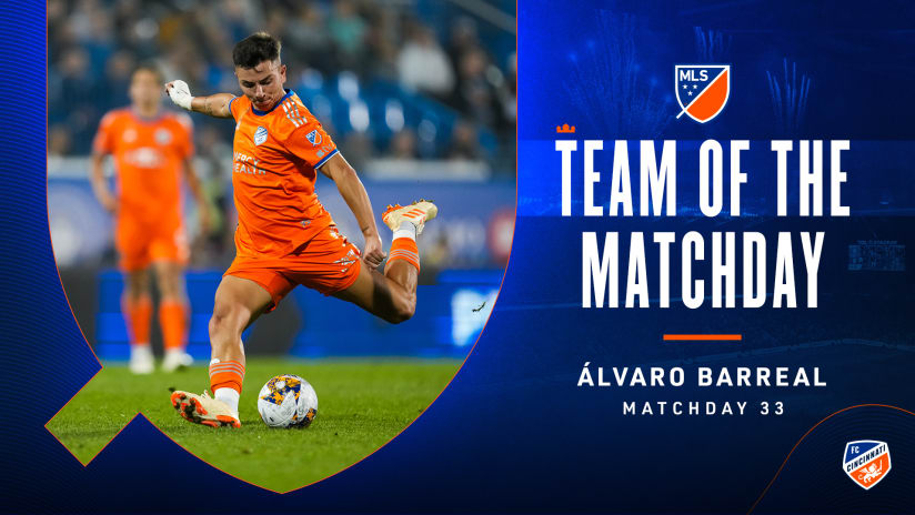 Álvaro Barreal named to MLS Team of the Matchday for Matchday 33