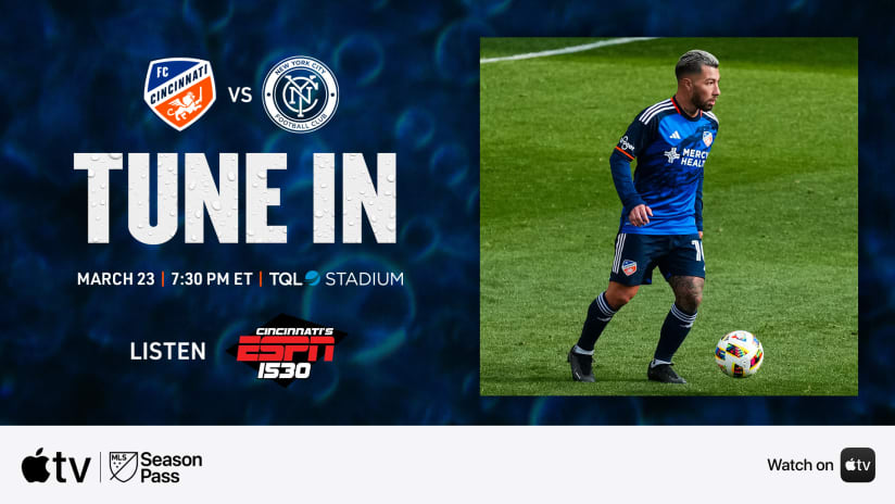 HOW TO WATCH | Watch for free on Apple TV as FC Cincinnati host New York City FC