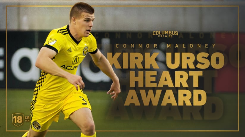 Connor Maloney - 11.19.18 - Kirk Urso Award winner