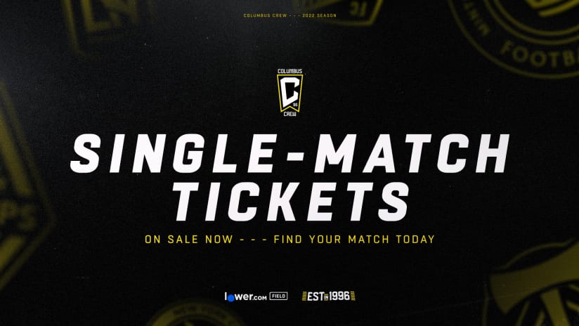 2022 Columbus Crew Single-Match Tickets on sale now