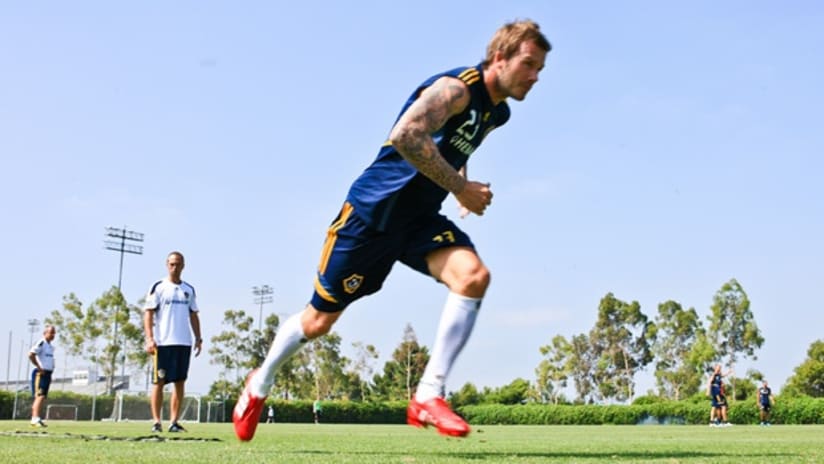 David Beckham returned to training last month for the first time since he tore his Achilles in March.