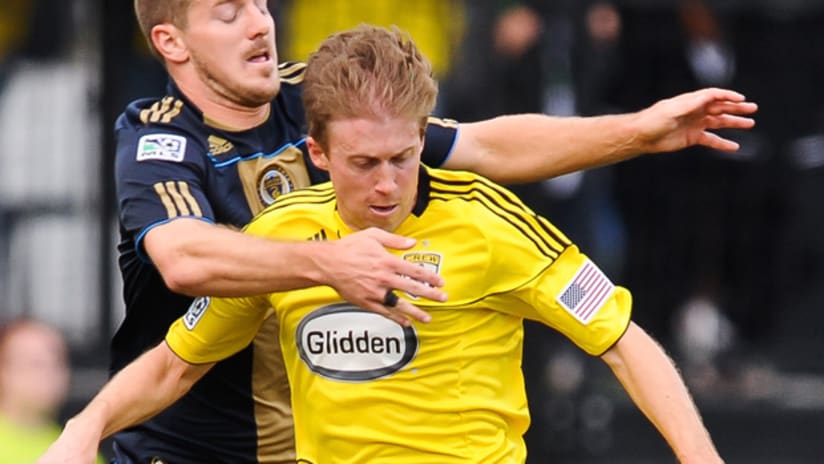 Columbus Crew 28-year-old Brian Carroll has won four consecutive MLS Supporters' Shields