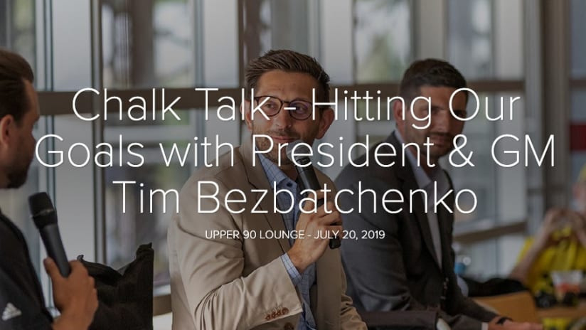 PHOTOS: President & GM Tim Bezbatchenko sits down with Season Ticket Members - Chalk Talk - Hitting Our Goals with President &amp; GM Tim Bezbatchenko