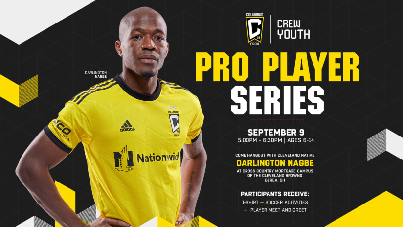 Crew Youth Pro Player Series features Captain, Midfielder Darlington Nagbe at Browns facility