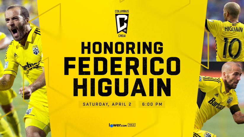 Crew announces additional details for April 2 match honoring Federico Higuain 