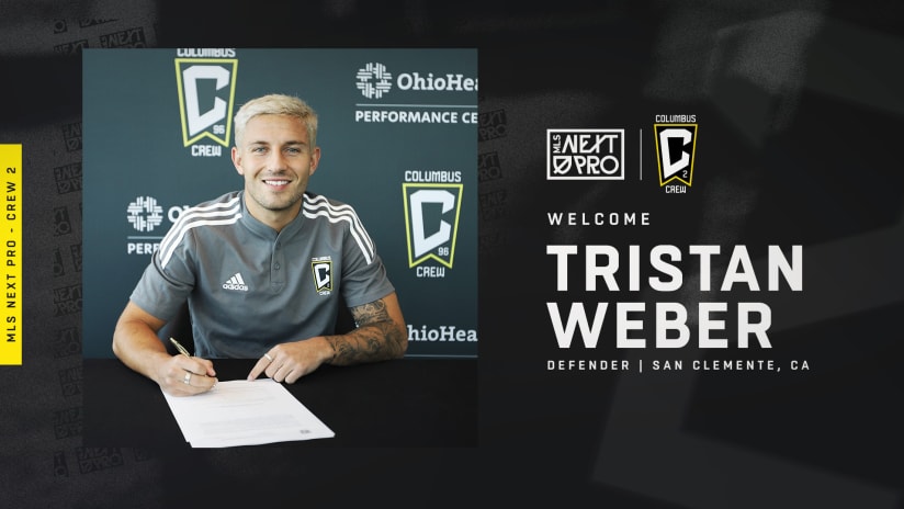 Columbus Crew 2 signs defender Tristan Weber