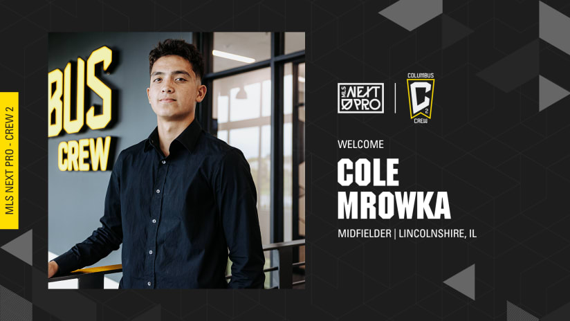 Columbus Crew 2 Sign Midfielder Cole Mrowka