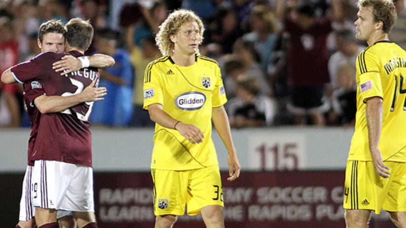 The Crew's defense flaked on the Rapids' game-winning goal.