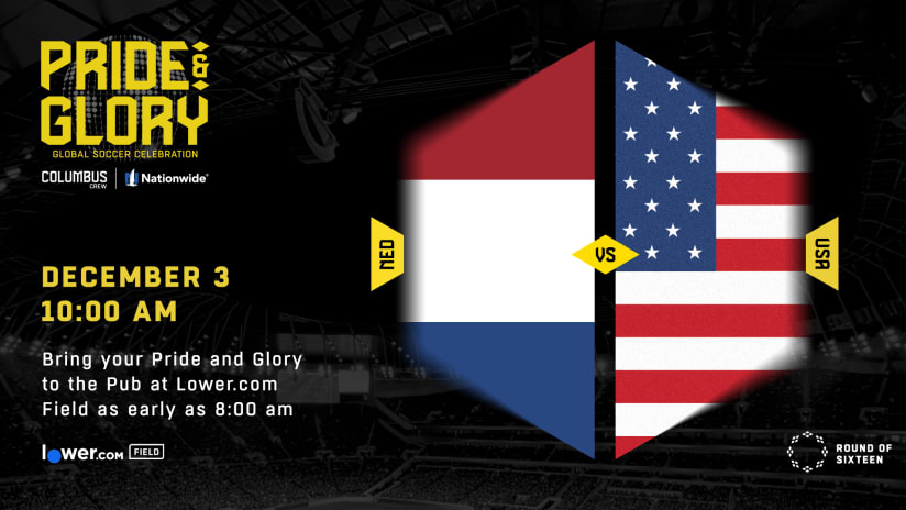 Columbus Crew to Host Watch Party at Lower.com Field for USA vs. Netherlands 2022 FIFA World Cup Match on Saturday, December 3