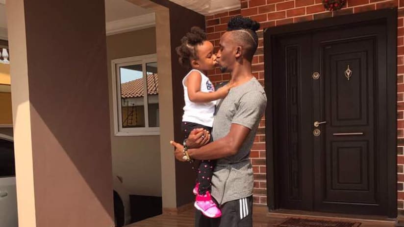 Harrison Afful and daughter