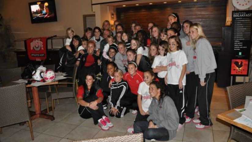 OSU Women's Soccer team arrives to fight for the College Cup
