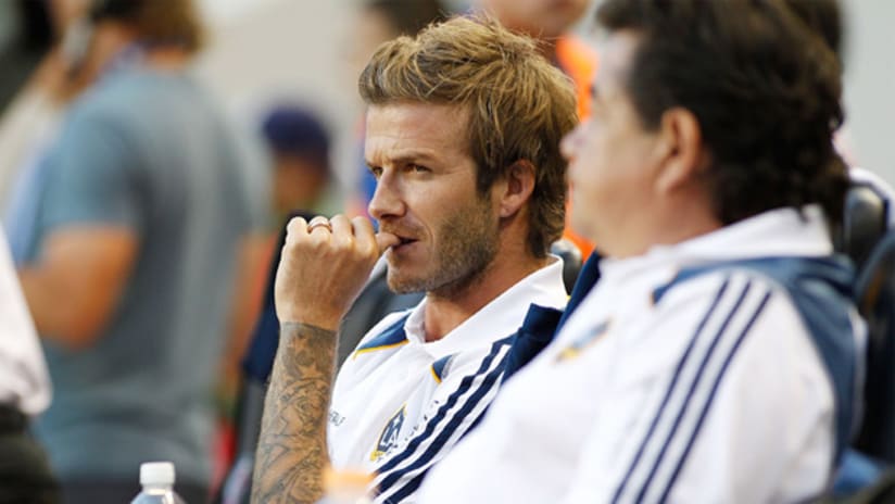 LA Galaxy star David Beckham is hopeful to return to the lineup on Saturday, but team officials haven't confirmed his status for the match.