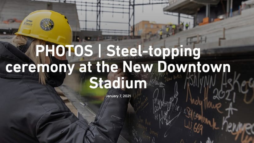 PHOTOS | Steel-topping ceremony at New Downtown Stadium - PHOTOS | Steel-topping ceremony at the New Downtown Stadium