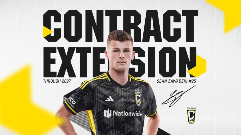 Columbus Crew Sign Sean Zawadzki to Multi-Year Contract Extension  Black & Gold secure services of Homegrown Midfielder and Crew Academy product through the 2027 season  