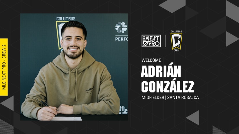 Columbus Crew 2 Sign Midfielder Adrián González 