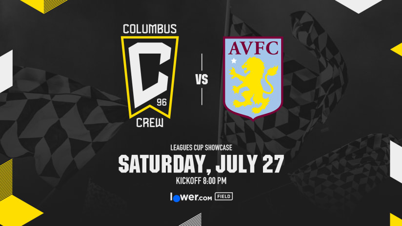 Columbus Crew host English Premier League’s Aston Villa for Leagues Cup Showcase on Saturday, July 27 