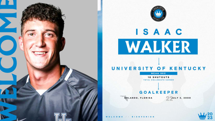 Charlotte FC Sign Goalkeeper Isaac Walker from University of Kentucky 