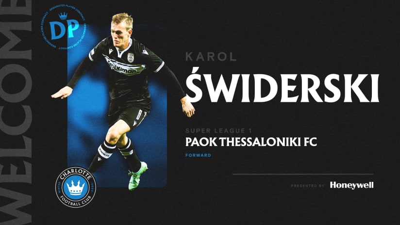 Charlotte FC Signs Striker Karol Świderski as First Designated Player in Club History