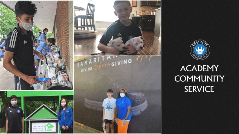Charlotte FC Academy players help community with individually selected volunteering projects