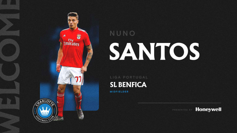 Charlotte FC Acquires Portuguese Attacking Midfielder Nuno Santos from SL Benfica