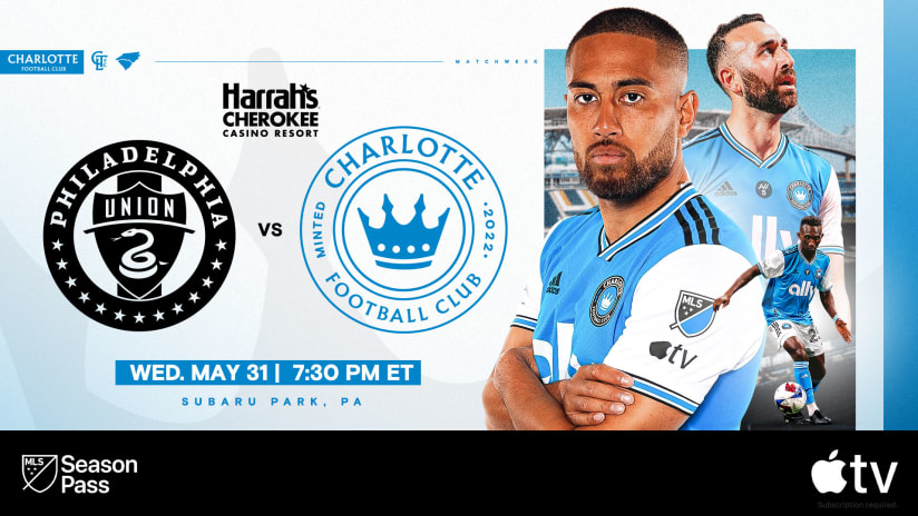 How to Watch & Listen: Philadelphia Union vs Charlotte FC at 7:30 PM | Watch Free on MLS Season Pass