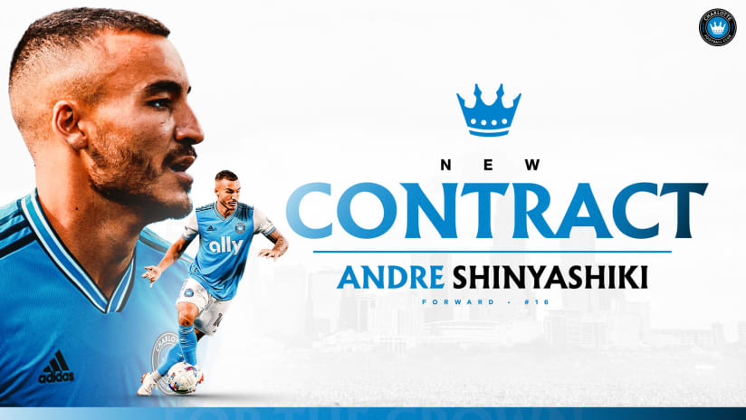 Charlotte FC Forward Andre Shinyashiki Signs New Contract