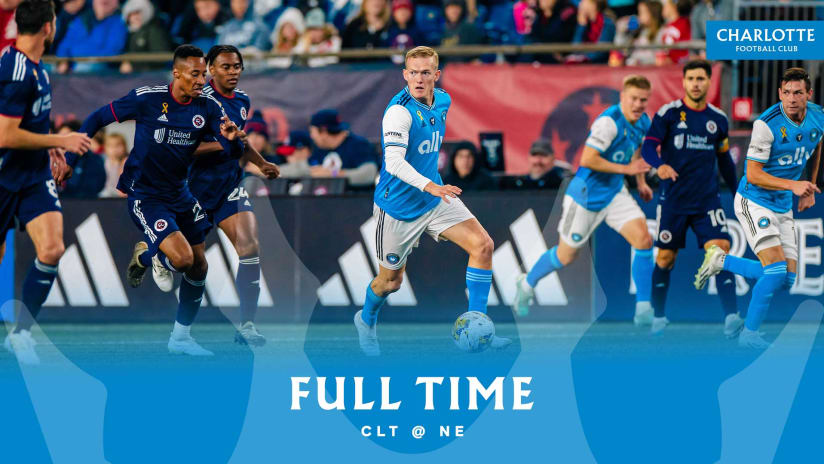 Full Time: Charlotte FC Fall to Loss in New England Despite Swiderski Equalizer